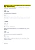 BUSINESS STATISTICS CORE MAIN EXAM 2026 QUESTIONS AND ANSWERS SURE A&period;pdf