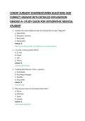 COMAT SURGERY EXAMINATIONNN QUESTIONS AND CORRECT ANSWER WITH DETAILED EXPLANATION GRADED A&plus; STUDY GUIDE FOR OSTEOPATHIC MEDICAL STUDENT 