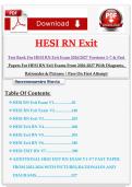 HESI RN Exit Exam Test Bank Versions 1 to 7 Questions with Rationales and Answers