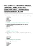 COMLEX-USA LEVEL 3 EXAMINATION QUESTIONS AND CORRECT ANSWER WITH DETAILED EXPLANATION GRADED A&plus; STUDY GUIDE FOR OSTEOPATHIC MEDICAL STUDENT