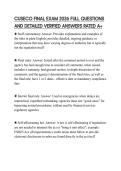 CUSECO FINAL EXAM 2026 FULL QUESTIONS&NewLine;AND DETAILED VERIFIED ANSWERS RATED A&plus;