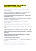 A-Z STANDARDIZED DCW LATEST EXAM 2026&NewLine;QUESTIONS AND ANSWERS SURE A&plus;&NewLine;