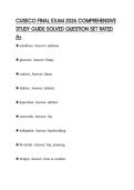 CUSECO FINAL EXAM 2026 ACTUAL TEST&NewLine;PAPER COMPLETE SOLUTIONS VERIFIED RATED&NewLine;A&plus;