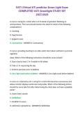 VATI &sol;Virtual ATI predictor Green Light Exam &NewLine;COMPLETED VATI Greenlight STUDY SET &NewLine;