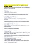 AGILE SAFE 6&period;0 FINAL EXAM ACTUAL QUESTIONS AND&NewLine;ANSWERS SURE A&plus;