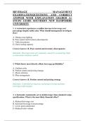 BEVERAGE MANAGEMENT EXAMINATION&vert;QUESTIONS AND CORRECT ANSWER WITH EXPLANATION GRADED A&plus; STUDY GUIDE SOUTHERN NEW HAMPSHIRE UNIVERSITY