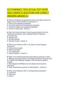 CVS PHARMACY TECH ACTUAL TEST PAPER&NewLine;2026 COMPLETE QUESTIONS AND CORRECT&NewLine;ANSWERS GRADED A&plus;