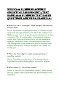 WGU C201 BUSINESS ACUMEN&NewLine;OBJECTIVE ASSESSMENT 2 TEST&NewLine;BANK 2026 BUSINESS TEST PAPER&NewLine;QUESTIONS ANSWERS GRADED A&plus;