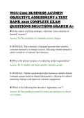 WGU C201 BUSINESS ACUMEN&NewLine;OBJECTIVE ASSESSMENT 2 TEST&NewLine;BANK 2026 COMPLETE EXAM&NewLine;QUESTIONS SOLUTIONS GRADED A&plus;