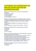 CVS PHARMACY TECH CERTIFICATION&NewLine;EVALUATION STUDY GUIDE 2026 FULL&NewLine;QUESTIONS AND SOLUTIONS