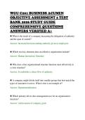 WGU C201 BUSINESS ACUMEN&NewLine;OBJECTIVE ASSESSMENT 2 TEST&NewLine;BANK 2026 STUDY GUIDE&NewLine;COMPREHENSIVE QUESTIONS&NewLine;ANSWERS VERIFIED A&plus;