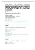 OPERATIONS MANAGEMENT CAPSTONE EXAMINATION&vert;QUESTIONS AND CORRECT ANSWER WITH EXPLANATION GRADED A&plus; STUDY GUIDE SOUTHERN NEW HAMPSHIRE UNIVERSITY