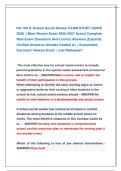 Pel 184 IL School Social Worker EXAM STUDY GUIDE &NewLine;2026 &vert;&vert; Most Recent Exam 2026-2027 Actual Complete &NewLine;Real Exam Questions And Correct Answers &lpar;Expertly &NewLine;Verified Answers&rpar; Already Graded A&plus; &vert; Guaranteed &NewLine;Success&excl;&excl; Newest Exam &vert; Just Released&excl;&excl; 