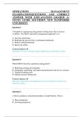 OPERATIONS MANAGEMENT EXAMINATION&vert;QUESTIONS AND CORRECT ANSWER WITH EXPLANATION GRADED A&plus; STUDY GUIDE SOUTHERN NEW HAMPSHIRE UNIVERSITY
