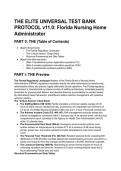2026&sol;2027 Florida Nursing Home Administrator &lpar;NHA&rpar; Elite Test Bank &vert;  Expert-Level Exam Questions & Rationales&NewLine;'S-Tier' Description&colon;