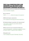 WGU C236 COMPENSATION AND&NewLine;BENEFITS 2026 HR TEST PAPER&NewLine;QUESTIONS ANSWERS GRADED A&plus;