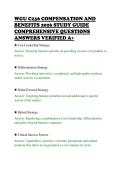 WGU C236 COMPENSATION AND&NewLine;BENEFITS 2026 STUDY GUIDE&NewLine;COMPREHENSIVE QUESTIONS&NewLine;ANSWERS VERIFIED A&plus;