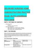 2026&sol;2027 Delaware Nursing Home Administrator &lpar;LNHA&rpar; Exam&colon; S-Tier Elite Practice Test Bank