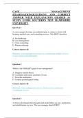 CASE MANAGEMENT EXAMINATION&vert;QUESTIONS AND CORRECT ANSWER WITH EXPLANATION GRADED A&plus; STUDY GUIDE SOUTHERN NEW HAMPSHIRE UNIVERSITY