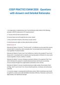 CISSP PRACTICE EXAM 2026 Questions&NewLine;with Answers and Detailed Rationales