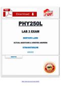 PHY250L LAB 3 EXAM NEWTON&rsquo;S LAWS ACTUAL QUESTIONS & VERIFIED ANSWERS STRAIGHTERLINE &lpar;2026&sol;2027&rpar;