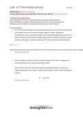 Lab 10 Thermodynamics PHY250L 