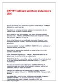 SWPPP Test Exam Questions and answers 2026 