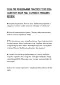D236 PRE ASSESSMENT COMPREHENSIVE&NewLine;EVALUATION 2026 SOLVED QUESTIONS&NewLine;VERIFIED