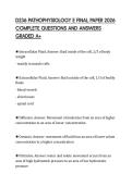 D236 PATHOPHYSIOLOGY E FINAL PAPER 2026&NewLine;COMPLETE QUESTIONS AND ANSWERS&NewLine;GRADED A&plus;