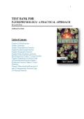 TEST BANK FOR&NewLine;PATHOPHYSIOLOGY&colon; A PRACTICAL APPROACH&NewLine;By Lachel Story&NewLine;Additional Test Bank