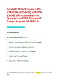 ServSafe Alcohol Course 100- VERIFIED -2026-2027- VERSION EXAMS With Comprehensive Questions and Well Elaborated Correct Answers GRADED A&plus;&period;