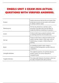 ENGELS UNIT 3 EXAM 2026 ACTUAL &NewLine;QUESTIONS WITH VERIFIED ANSWERS&period;