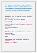 PRN 1562 Mental Health Exam 2 &vert;&vert; Most Recent Exams 2026-2027