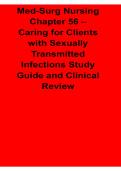 Med Surg Nursing Chapter 56 Caring for Clients with Sexually Transmitted Infections Study Guide and Core Concepts Questions and Answers 2025&sol; 2026