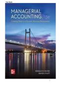 TEST BANK FOR Managerial Accounting&colon; Creating Value in a Dynamic Business Environment&comma; 13th Edition by Ronald Hilton and David Platt ISBN&colon; 978-1264445820 COMPLETE GUIDE ALL CHAPTERS COVERED 100&percnt; VERIFIED A&plus; GRADE ASSURED&excl;&excl;&excl;&excl;NEW LATEST UPDATE&excl;&excl;&excl;&excl;&excl;