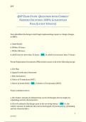 QSP EXAM STUDY  QUESTIONS WITH CORRECT VERIFIED SOLUTIONS 100&percnt; GUARANTEED PASS &lpar;LATEST UPDATE&rpar;