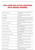 PNJA EXAM 2026 ACTUAL QUESTIONS &NewLine;WITH VERIFIED ANSWERS&period;