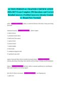 ACTION PERSONAL TRAINER CERTIFICATION 2026-2027 Exam Complete 250 Questions and Correct Detailed Answers &lpar;Verified Answers&rpar; Already Graded A&plus; Brand New Version&excl;&excl;
