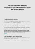 HACCP CERTIFICATION EXAM 2026&NewLine;Comprehensive Practice Examination &vert; Questions&NewLine;with Detailed Rationales