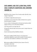 DATA DRIVEN DECISION MAKING FINAL&NewLine;REVIEW SHEET 2026 FULL ANSWERS