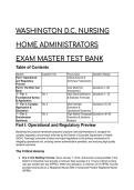 2026&sol;2027 Elite Washington D&period;C&period; Nursing Home Administrator &lpar;NHA&rpar; Exam&colon; 60-Question Master Test Bank