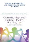 &lbrack;Test Bank&rsqb; FOR COMMUNITY &NewLine;AND PUBLIC HEALTH NURSING &NewLine;3&NewLine;rd   EDITION by rosanna  f&period; demarco &comma;judith healey  walsh 