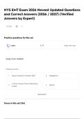 NYS EMT Exam 2026 Newest Updated Questions and Correct Answers &lpar;2026 &sol; 2027&rpar; &lpar;Verified Answers by Expert&rpar;