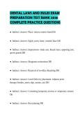 DENTAL LAWS AND RULES FINAL EXAM&NewLine;REVIEW 2026 ACCURATE QUESTIONS AND&NewLine;ANSWERS