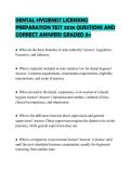 DENTAL HYGIENIST LICENSING&NewLine;EXAMINATION SET 2026 SOLVED&NewLine;QUESTIONS GRADED A&plus;