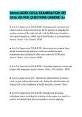 Dental ADEX CDCA PREPARATION TEST&NewLine;2026 QUESTIONS AND CORRECT ANSWERS&NewLine;GRADED A&plus;