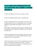 Dental ADEX CDCA EXAMINATION SET&NewLine;2026 SOLVED QUESTIONS GRADED A&plus;
