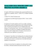 Dental ADEX CDCA CERTIFICATION&NewLine;PAPER 2026 FULL SOLUTION GRADED A&plus;