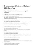 E-commerce and Metaverse Markets- 2026 Exam Prep