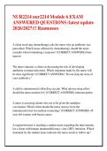 NUR2214 Module 6 EXAM ANSWERED QUESTIONS &lpar;latest update 2026&sol;2027&rpar;&excl;&excl; Rasmusses